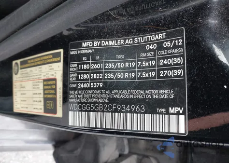 2012 Mercedes-Benz Glk 350 из США, поврежденный, VIN WDCGG5GB2CF934963